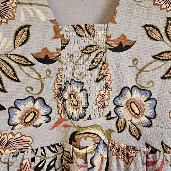 Christopher and Banks NWT Floral Sleeveless V Neck Midi Dress Career Sz M - Picture 3 of 9